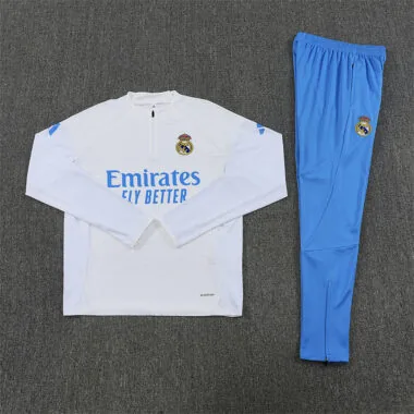 Real Madrid 2025/26 Whie Half zipper Training Suit (S-2XL)