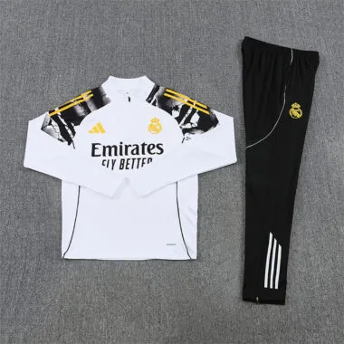 Real Madrid 2025/26 White training shirt half zip