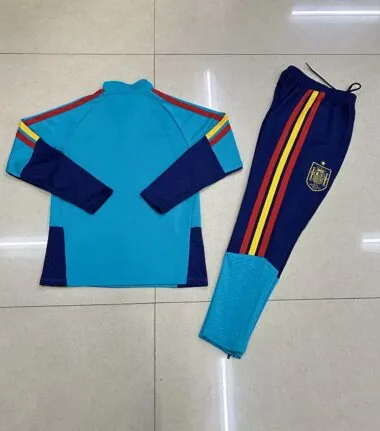 Spain 2025/26 sky blue Half zipper training clothes Kid Size
