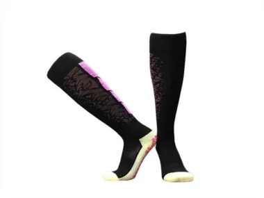 CJM611 Calcetines antideslizantes de nylon con banda de toalla y caña alta
