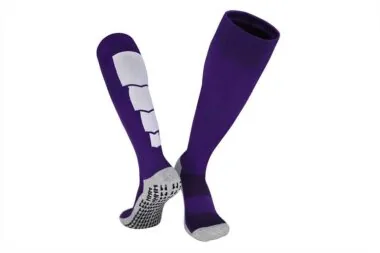 CJM615 Calcetines largos para adultos con base de toalla de algodón y nylon con partículas antideslizantes