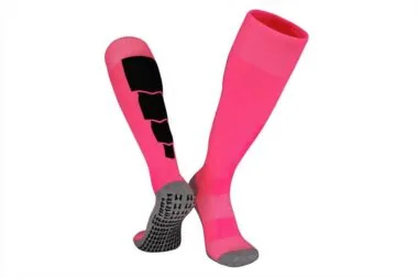 CJM615 Calcetines largos para adultos con base de toalla de algodón y nylon con partículas antideslizantes