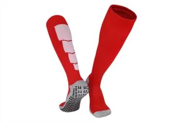CJM615 Calcetines largos para adultos con base de toalla de algodón y nylon con partículas antideslizantes