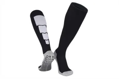 CJM615 Calcetines largos para adultos con base de toalla de algodón y nylon con partículas antideslizantes