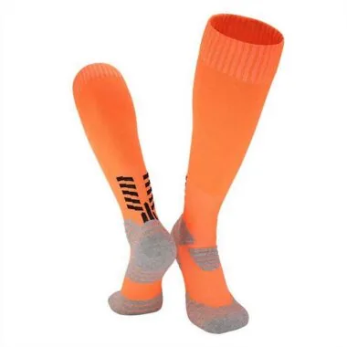 MJM659: Nuevo modelo de calcetines de fútbol para jóvenes y niños pequeños, de nylon y algodón 100 %, con acabado afelpado y base de toalla