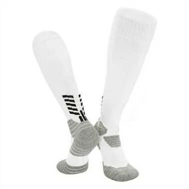 MJM659: Nuevo modelo de calcetines de fútbol para jóvenes y niños pequeños, de nylon y algodón 100 %, con acabado afelpado y base de toalla