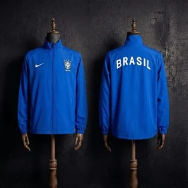 1998 Vintage Style Brazil Blue Jacket Windbreaker S-XXL