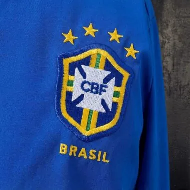 1998 Vintage Style Brazil Blue Jacket Windbreaker (S-XXL)