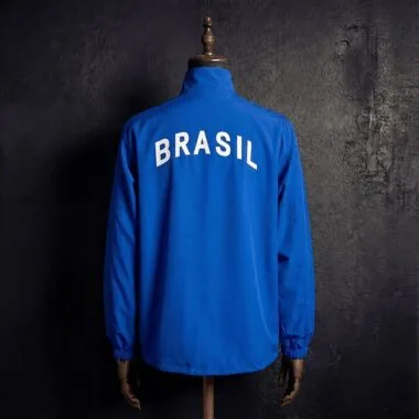 1998 Vintage Style Brazil Blue Jacket Windbreaker (S-XXL)