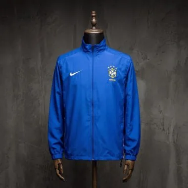 1998 Vintage Style Brazil Blue Jacket Windbreaker (S-XXL)
