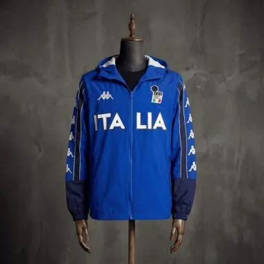 1998 Vintage Style Italy Blue Jacket Windbreaker (S-XXL)