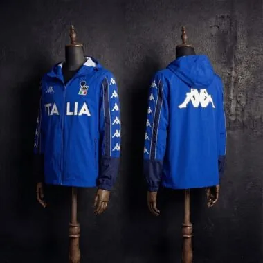 1998 Vintage Style Italy Blue Jacket Windbreaker (S-XXL)