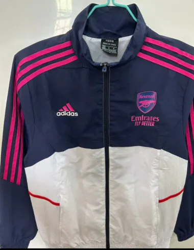 25-26 Arsenal noir blanc rose Windbreaker
