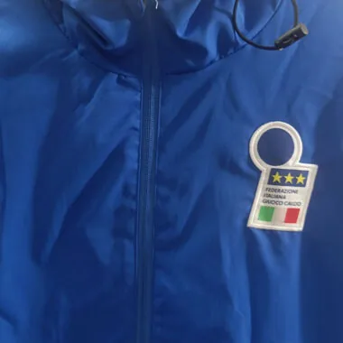Cortavientos clásico retro azul de Italia, tallas 25-26