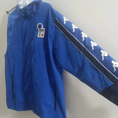 Cortavientos clásico retro azul de Italia, tallas 25-26