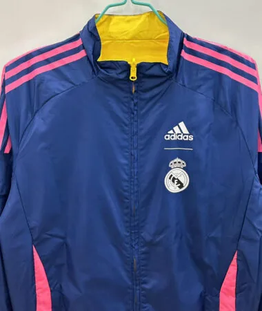 25-26 Real Madrid yellow and blue reversible windbreaker