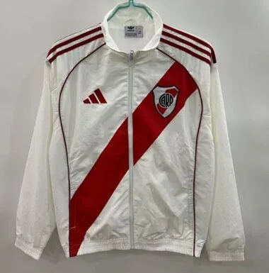 Jaqueta corta-vento branca River Plate 25-26