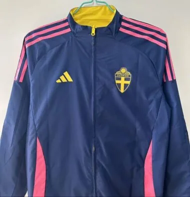 25-26 Sweden blue yellow reversible Windbreaker