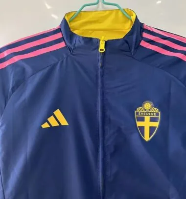 25-26 Sweden blue yellow reversible Windbreaker