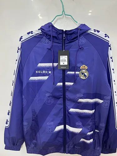 94-96 Real Madrid retro purple windbreaker