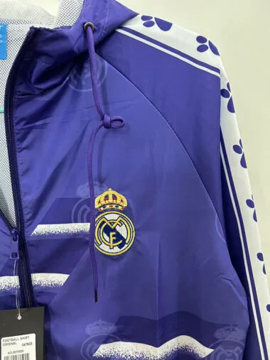 94-96 Real Madrid retro purple windbreaker