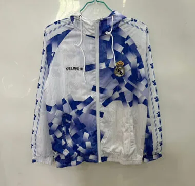 96-97 Real Madrid white retro classic Windbreaker