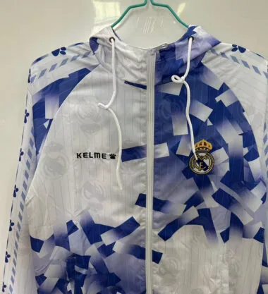 96-97 Real Madrid white retro classic Windbreaker