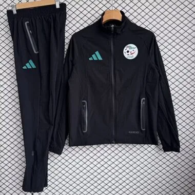 Argélia 2025/26 Fato com blusão preto Tamanhos S-2XL
