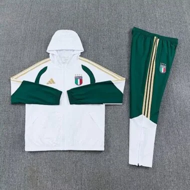Italy 2025/26 White Windbreaker Suit S-2XL