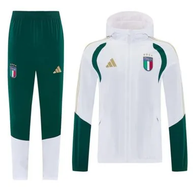 Italy 2025/26 White Windbreaker Suit (S-2XL)