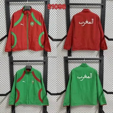 Morocco 2026 Red And Green Reversible windbreaker