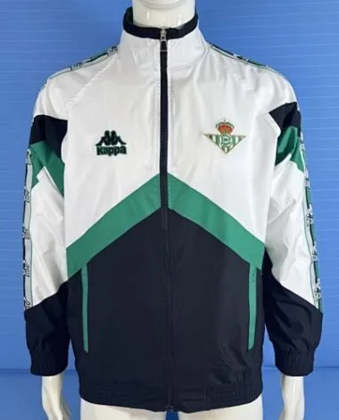 Giacca a vento del Real Betis 1996/97, nera, bianca e verde