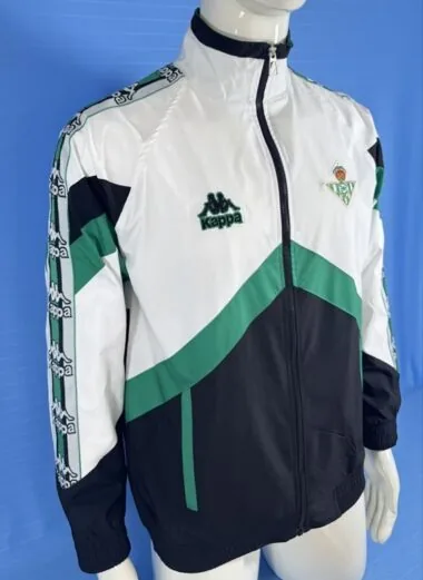 Real Betis 1996/97 Black white and Green windbreaker