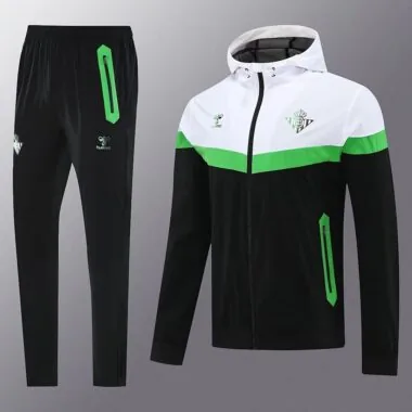 Real Betis 2025/26 Black White Windbreaker Suit (S-2XL)