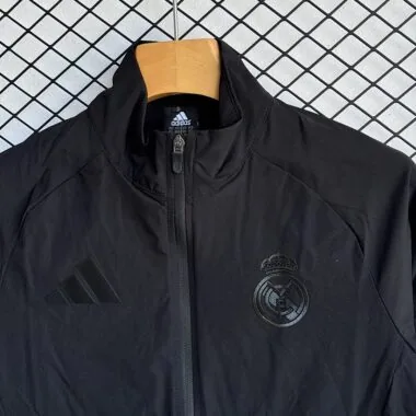 Real Madrid 2025/26 Black Windbreaker Suit (S-2XL)