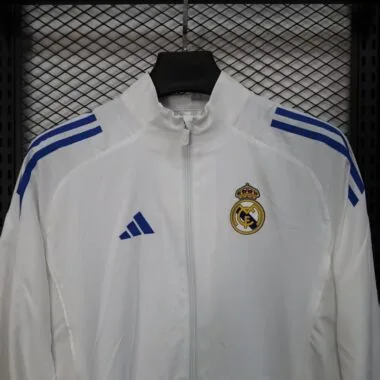 Real Madrid 2025/26 White Windbreaker