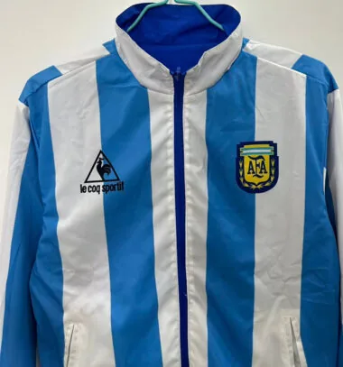 Retro 1986 Argentina blue white Windbreaker