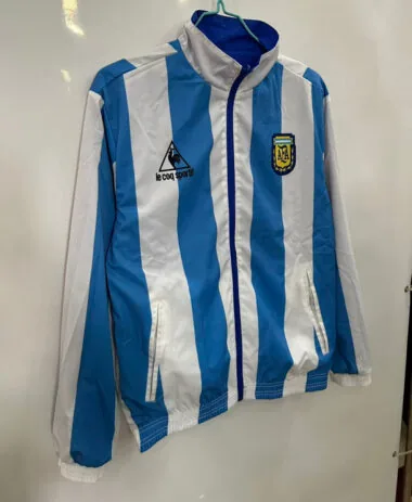 Retro 1986 Argentina blue white Windbreaker