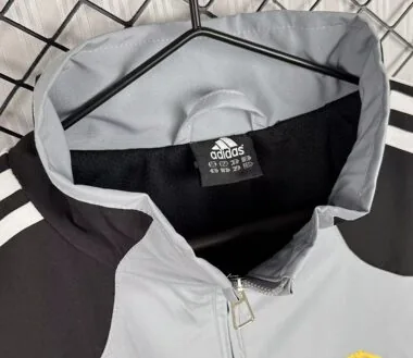 Retro Real Madrid 2004/05 Black And Gray Windbreaker