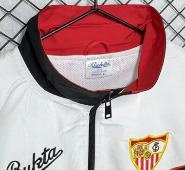 Retro Sevilla 1992/93 White Black And Red Windbreaker