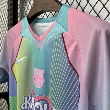 Mens Barcelona 2025/26 Blue and Pink Karol G Jersey