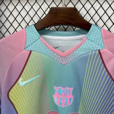 Mens Barcelona 2025/26 Blue and Pink Karol G Jersey