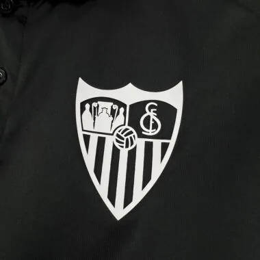 Mens Sevilla FC 2025/26 Black Travel Polo Jersey