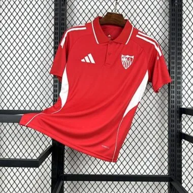 Mens Sevilla FC 2025/26 Red Travel Polo Jersey