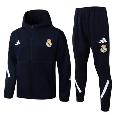 Real Madrid 2025/26 Black Hoodie Suit S-2XL