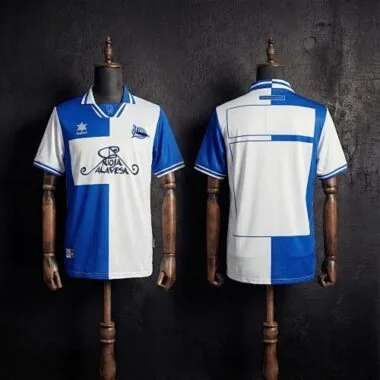 Maglia da casa Retro 2000/01 del Deportivo Alavés, taglie S-XXL
