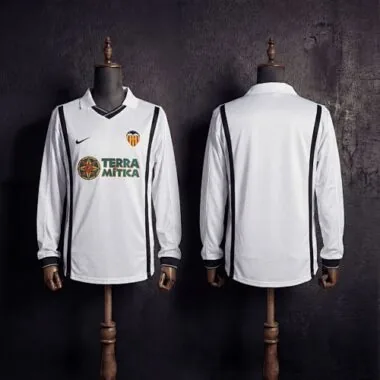 Retro Valencia 2000/01 Home jersey Long Sleeve S-XXL