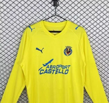 Retro Villarreal CF 2008/09 Home Long Sleeve Jersey (S-2XL)