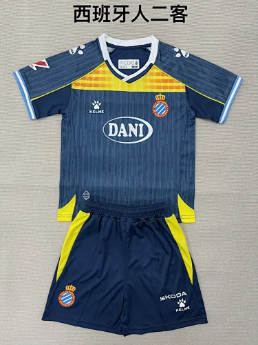 kids kit Espanyol 2025/26 third soccer jersey size 16-28