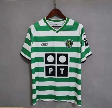 03-04 Camisola de casa do Lisboa, verde/branca